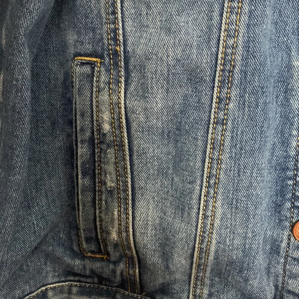 Forever 21 Men Blue Denim Distressed Jacket - Medium - Picture 8 of 11